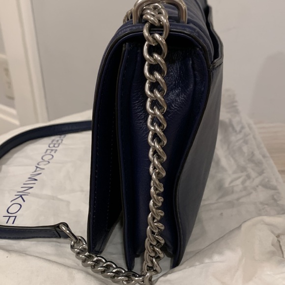 Sold! Rebecca Minkoff Love Chevron Leather Quilted Chain Crossbody Bag - Picture 5 of 16